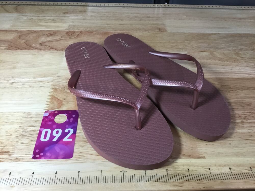 Abound Flip Flop Women's 11 Purple Lightweight Flat Slim Slip-On Thong Slippers